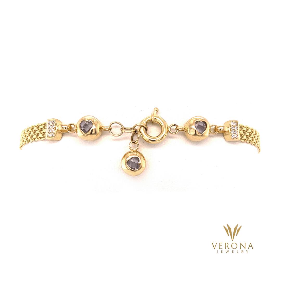 14K Gold Quinceañera Bracelet