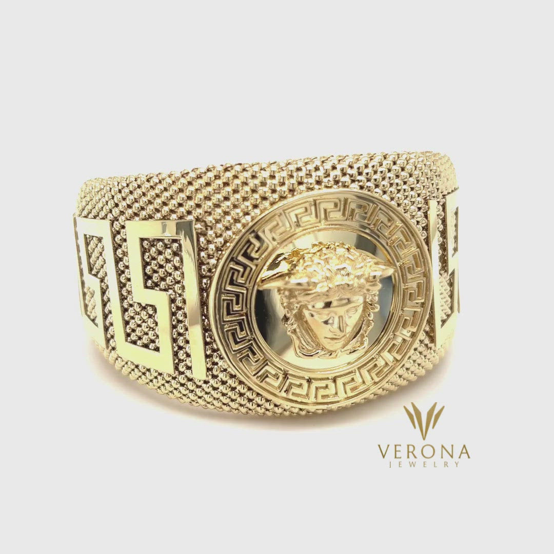 14Kt Gold Medusa Bracelet