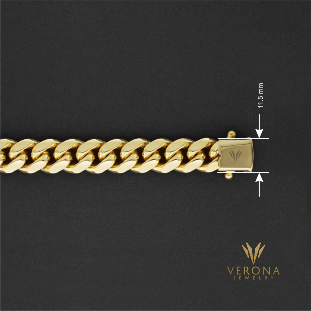 Gold Cuban Solid Bracelet