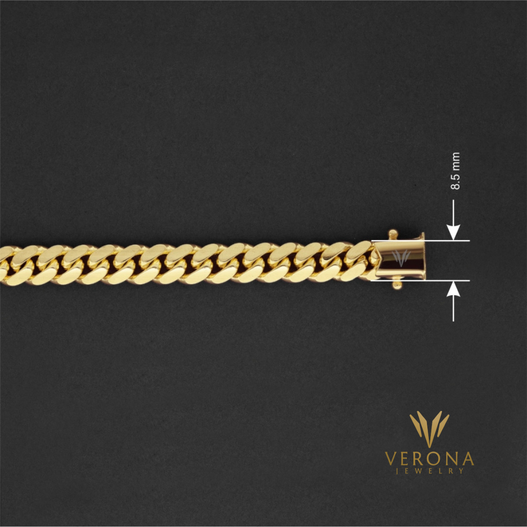 Gold Cuban Solid Bracelet