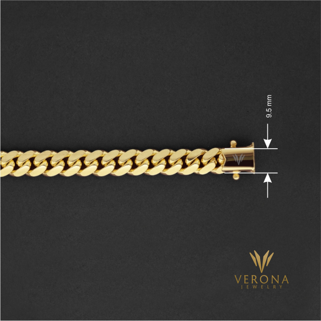 Gold Cuban Solid Bracelet