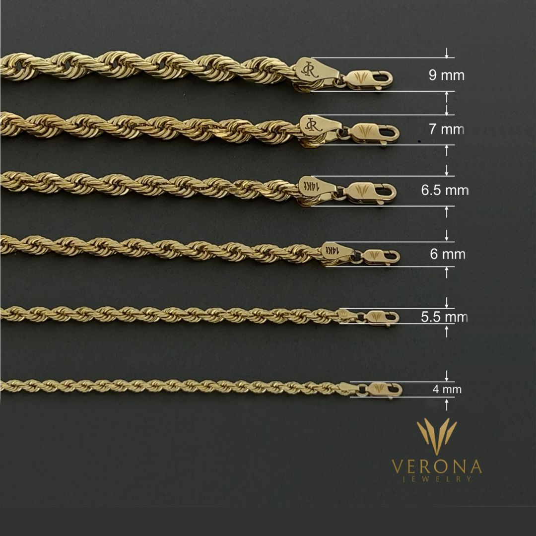 10Kt &14Kt Gold Rope Bracelet