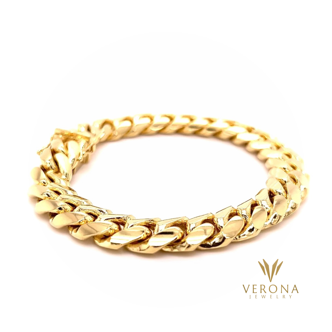 Gold Cuban Solid Bracelet