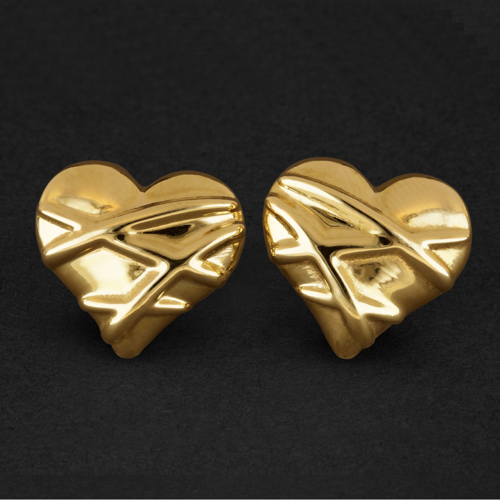 14Kt Gold Hearts Earrings