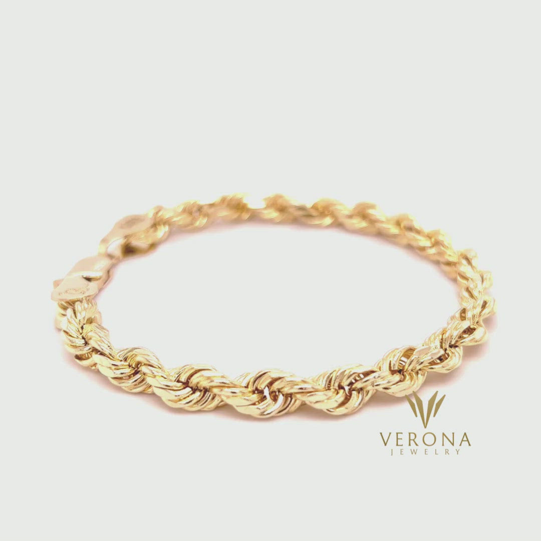 10Kt &14Kt Gold Rope Bracelet