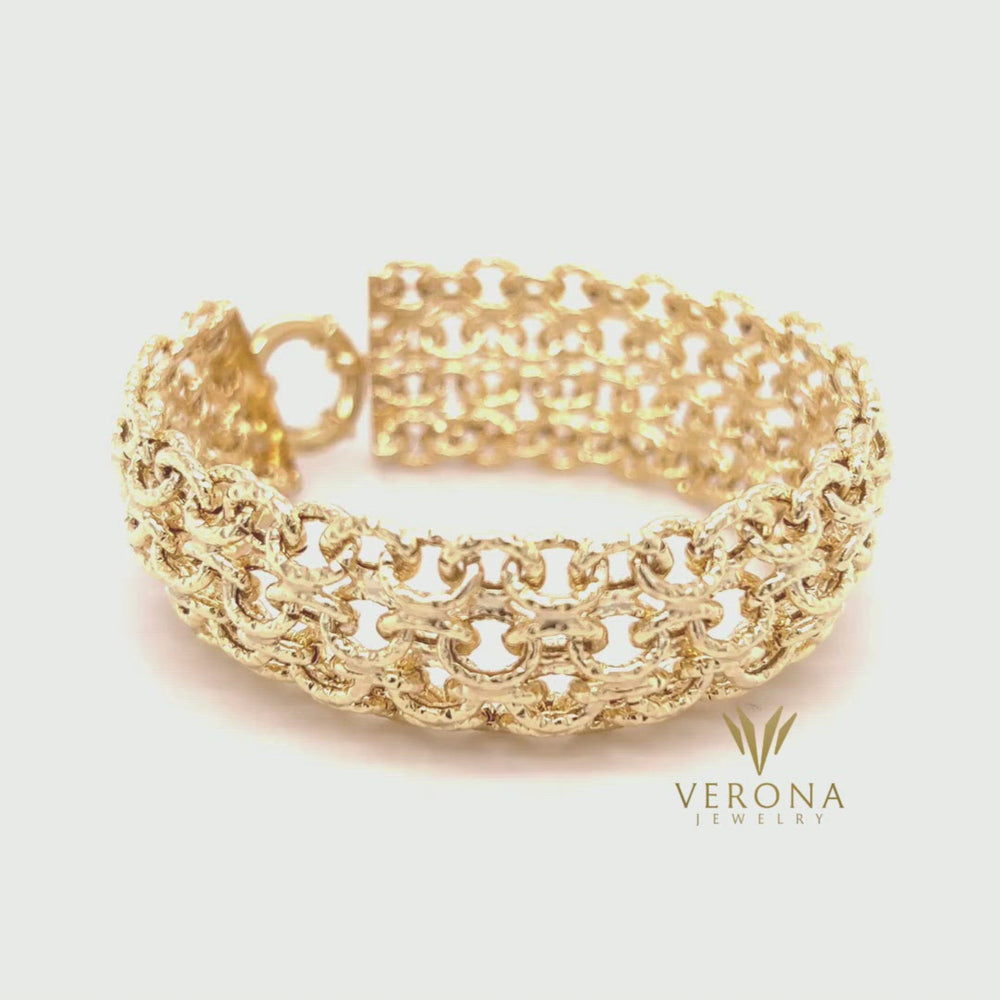 
                  
                    Load and play video in Gallery viewer, 10Kt Gold Bia Bracelet
                  
                
