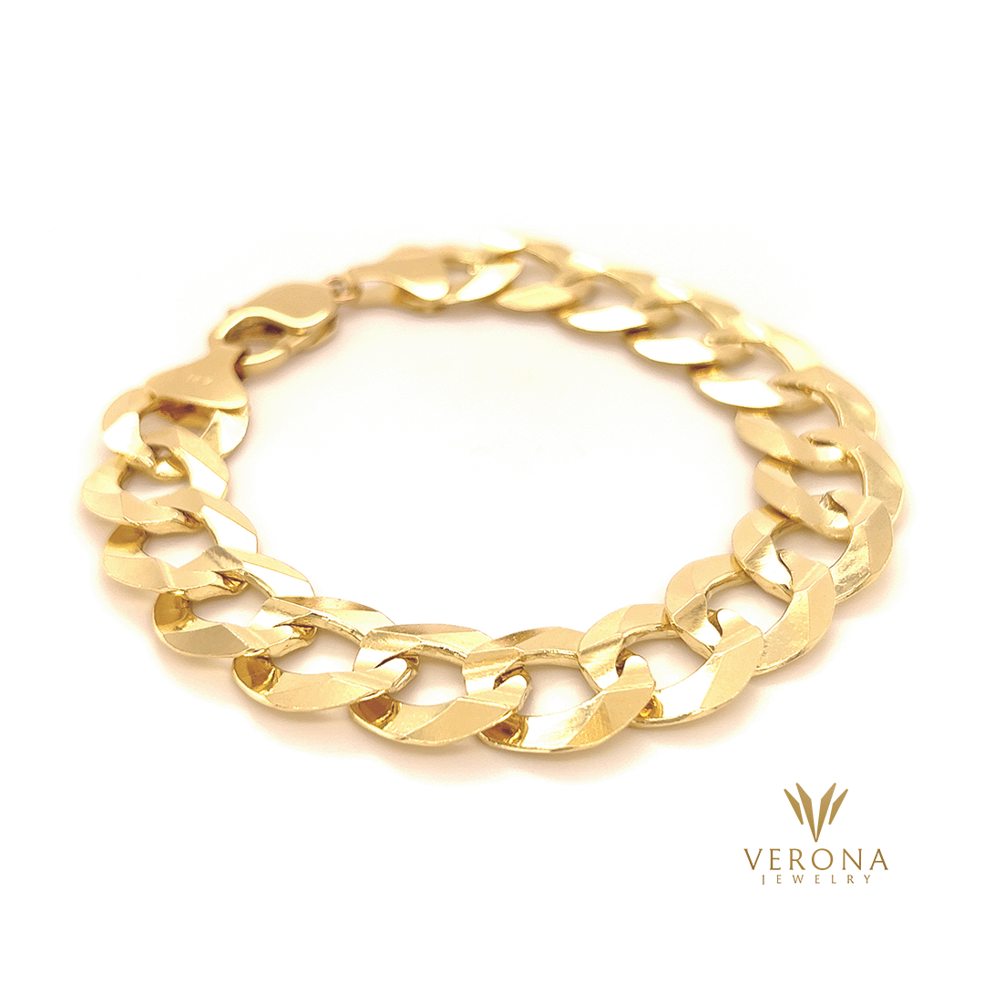 14K Gold Italian Curb Bracelet